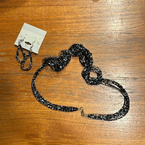 Beaded Necklace and Earring Set - Picture 1 of 4